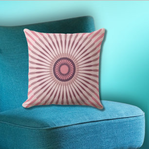 Regelmäßig zentrierte Pink-Star-Blume Kissen