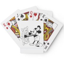 Regelmäßige Spielkarten mit Steamboat Willie Desig