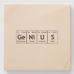 Regelmäßige Tabellenwörter für die GeNiUS-Chem Steinuntersetzer