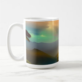 Regelmäßige Tasse mit schöner tropischer Vegetatio