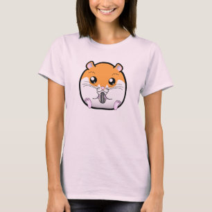 Regelmäßiger syrischer orange weißer Hamster T-Shirt