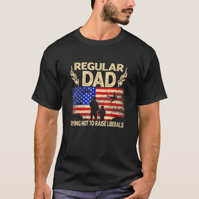 Regelmäßiger Vater, der versucht, die liberal-amer T-Shirt (Vorderseite)