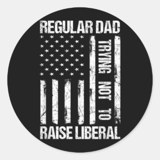 Regelmäßiger Vater, der versucht, die liberalen US Runder Aufkleber