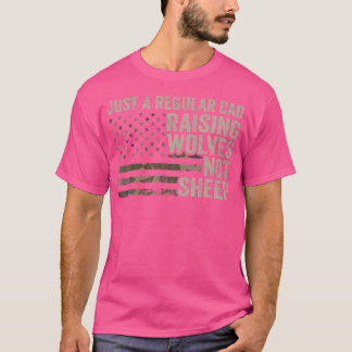 Regelmäßiger Vater, der Wölfe anzieht, keine Camou T-Shirt