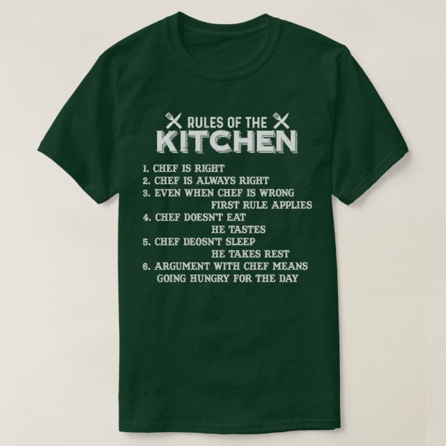 Regeln des KüchenKoch 1 T-Shirt (Design vorne)