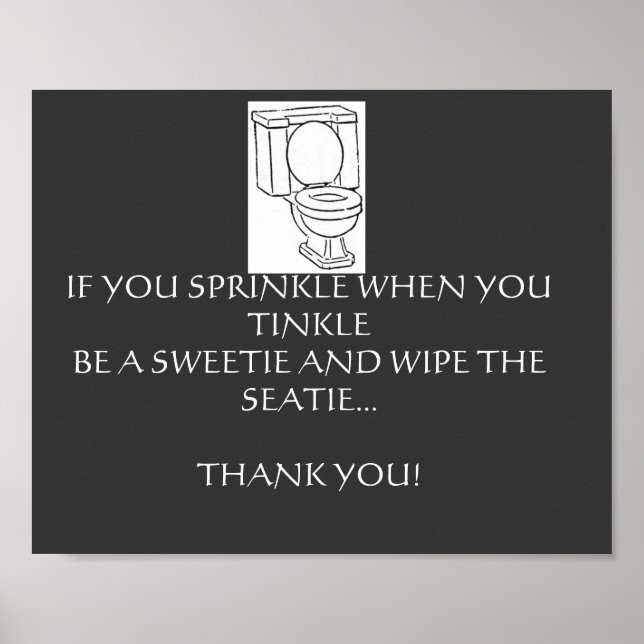 REGELN FÜR DAS BADEZIMMER POSTER (Vorne)