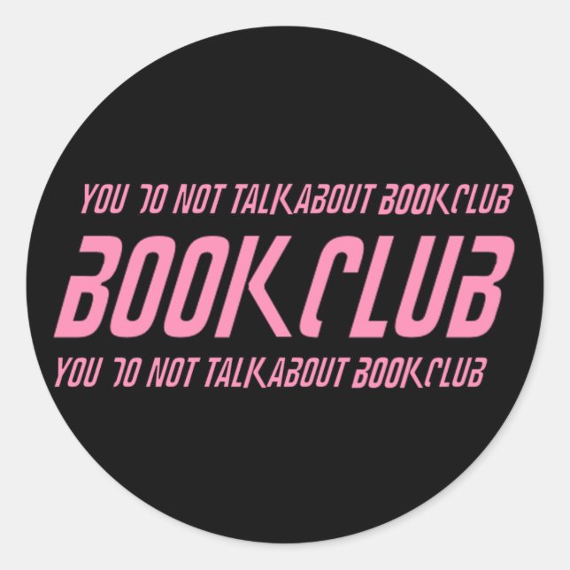 Regeln für den Buchclub Runder Aufkleber (Vorderseite)