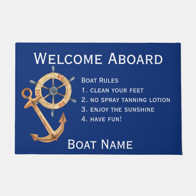 Regeln für den Schiffsnamen Fußmatte (Vorderseite)