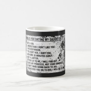 Regeln für die Verabred meiner Tochter Funny Vater Kaffeetasse