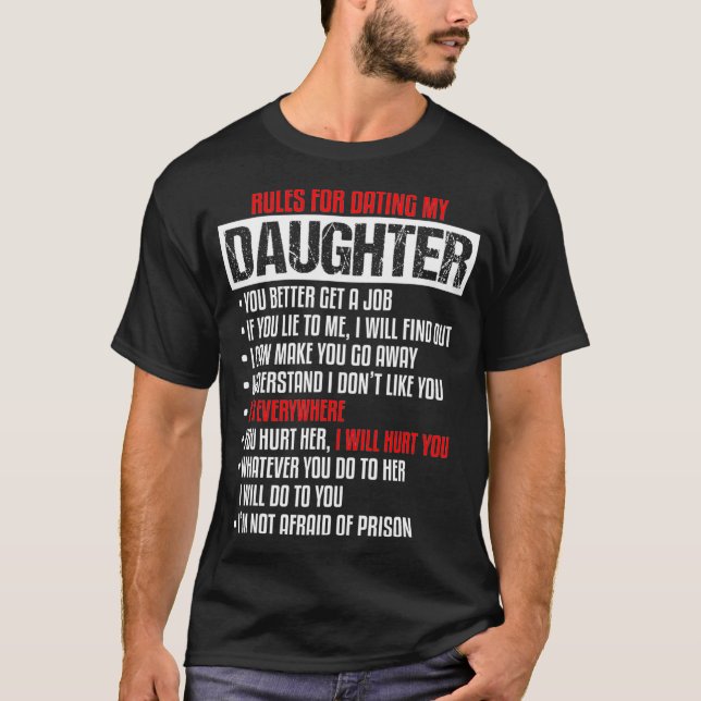 Regeln für die Verabred meiner TochterSchöne Tocht T-Shirt (Vorderseite)