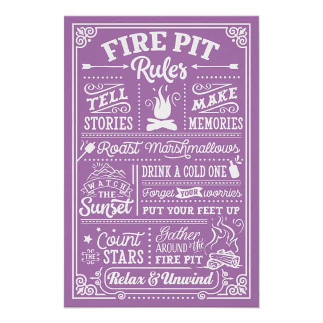 Regeln für Feuerlöschanlagen - beige Poster (Vorderseite)