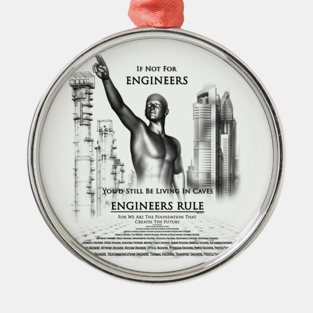 Regeln für Ingenieure Ornament Aus Metall (Vorne)