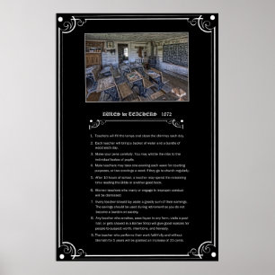 REGELN FÜR LEHRKRÄFTE - 1872 - HOHEITSGEBIET MONTA POSTER