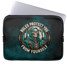 Regeln schützen dich vor dir selbst Teal Smoke Rea Laptopschutzhülle