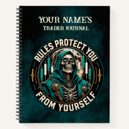 Regeln schützen dich vor dir selbst Teal Smoke Rea Notizbuch