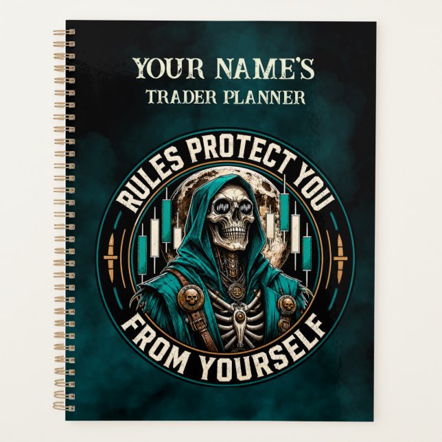 Regeln schützen dich vor dir selbst Teal Smoke Rea Planer (Vorderseite)