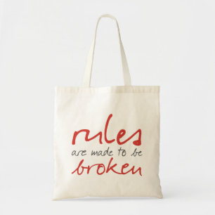 Regeln werden als zu Bag gebrochen Tragetasche