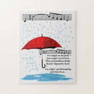 Regen an alternativen Fakten 11x14 Foto-Puzzle