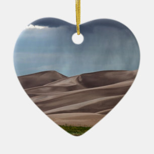 Regen auf den großen Sanddünen Keramik Ornament