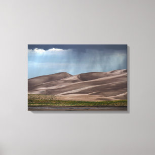 Regen auf den großen Sanddünen Leinwanddruck
