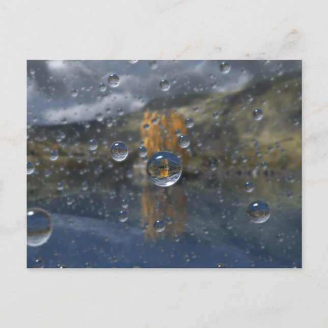 Regen auf der Glen Postkarte (Vorderseite)