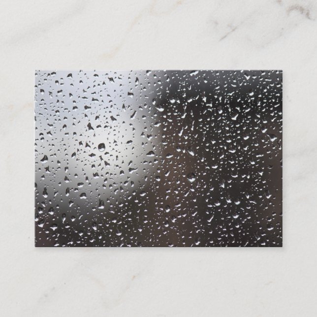Regen auf einem Fenster Visitenkarte (Vorderseite)
