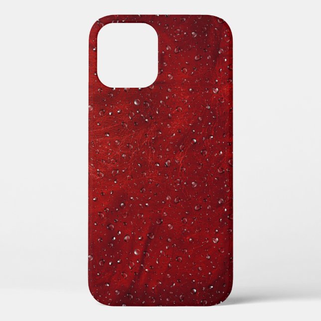 Regen auf Red Leather Case-Mate iPhone Hülle (Rückseite)