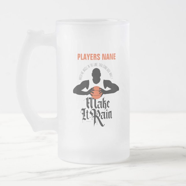 Regen (Basketball) Mattierte Tasse des Glasbiers (Links)