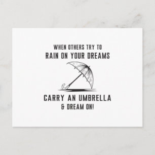 Regen Cloud Wetter Raindrop Regenschirm Geschenk I Postkarte