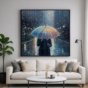 Regen der Herzen - Whimsical Illustrationsstil Poster