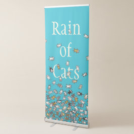Regen des blauen kundenspezifischen Textes der Ausziehbarer Banner
