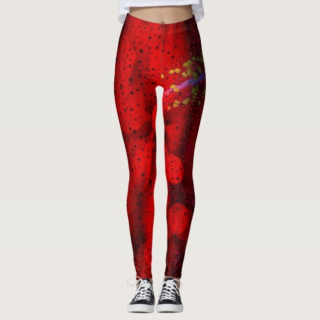 Regen Dotted Red Leggings (Vorderseite)