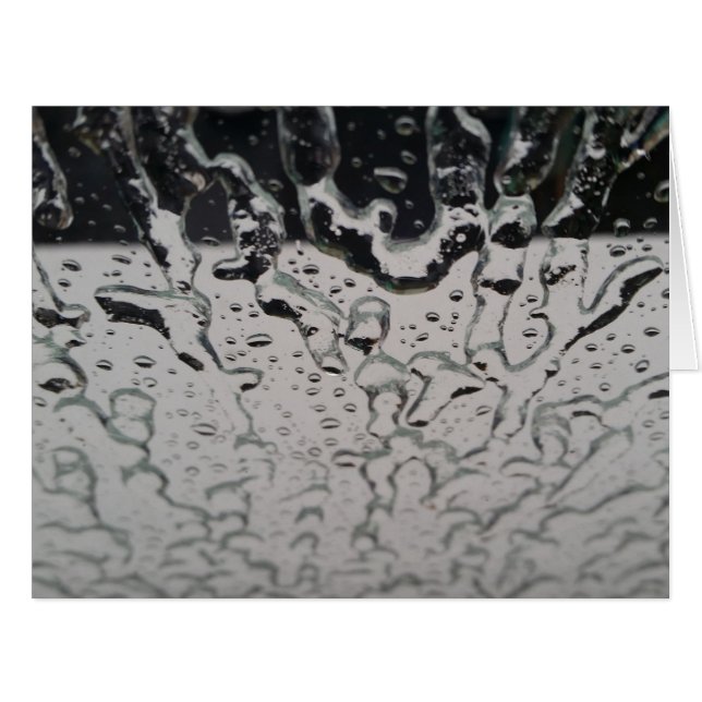 Regen fällt auf das Fenster (Vorderseite (Horizontal))