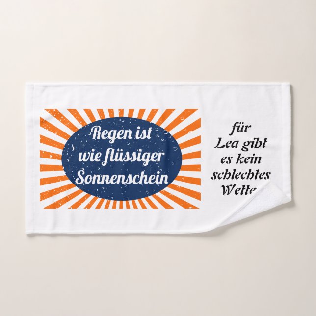 Regen flüssiger Sonnenschein mit Namen Handtuch (Handtuch)