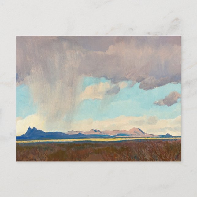 Regen für den Golf von Maynard Dixon Postkarte (Vorderseite)