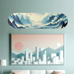 Regen Hagel Zugvögel Schnee Berge Landschaft  Skateboard