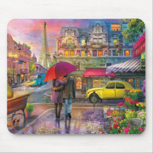 Regen in Paris Fine Art Mousepad