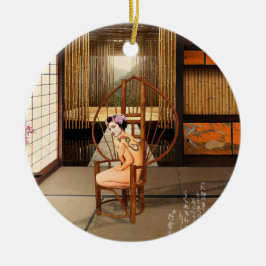 Regen Keramik Ornament