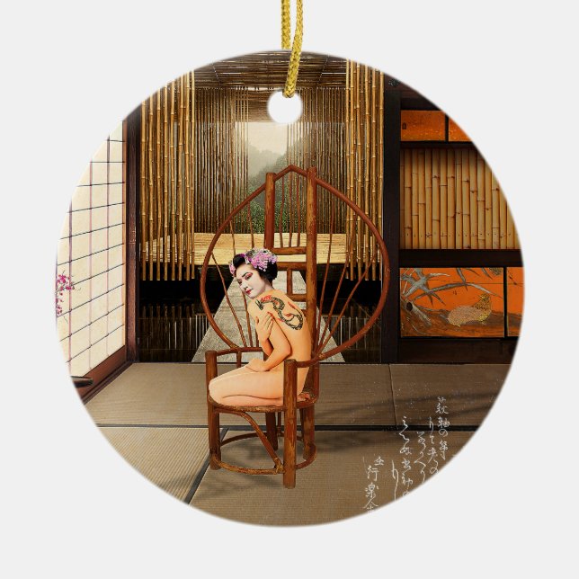 Regen Keramik Ornament (Vorne)