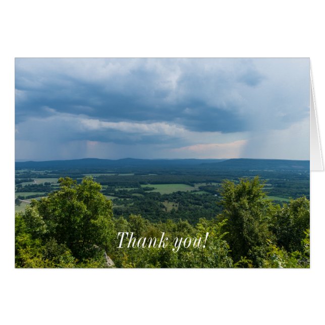 Regen kommt zu Petit Jean Danke Karte (Vorderseite (Horizontal))