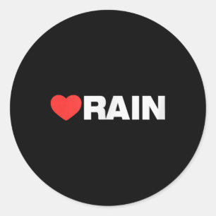 Regen Liebe - wie Herz Ihr Lieblingsregen Runder Aufkleber