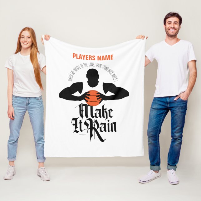 Regen machen (Basketball) Fleece Blanket (Beispiel)