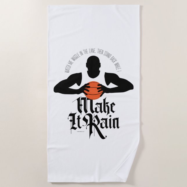 Regen machen (Basketball) Strandtuch (Vorderseite)