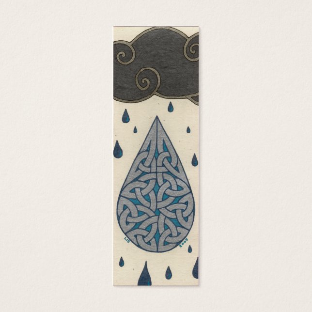 Regen Mini-Lesezeichen (Vorderseite)