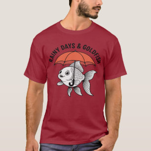 Regen oder Sonnenschein – Fisch mit Regenschirm Lu T-Shirt