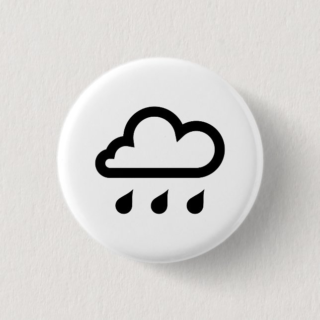 "Regen-" Piktogramm-Knopf Button (Vorderseite)