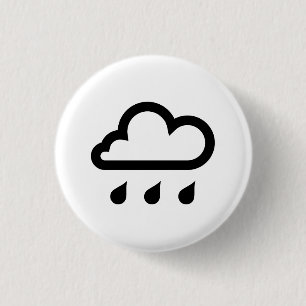 "Regen-" Piktogramm-Knopf Button