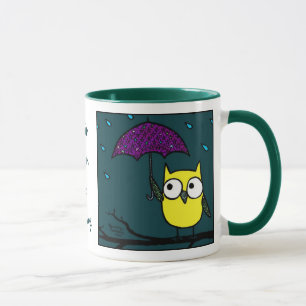 Regen-Regen gehen - kleine Eulen-Tasse weg Tasse