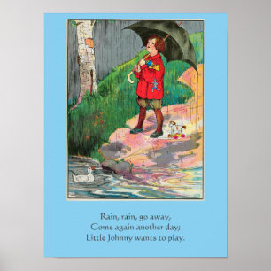 Regen, Regen, weg - Muttergosen-Kinderzimmer-Reim Poster