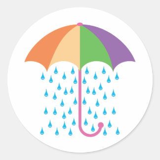 Regen Runder Aufkleber